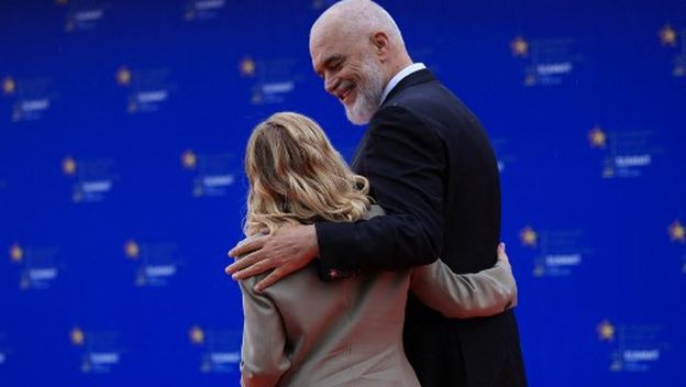 Giorgia Meloni i Edi Rama