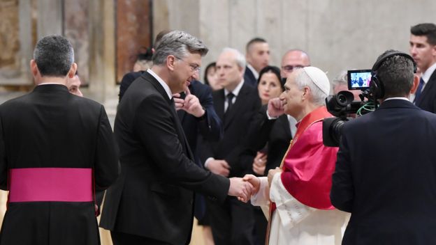 Premijer Andrej Plenković i papa Lav XIV.
