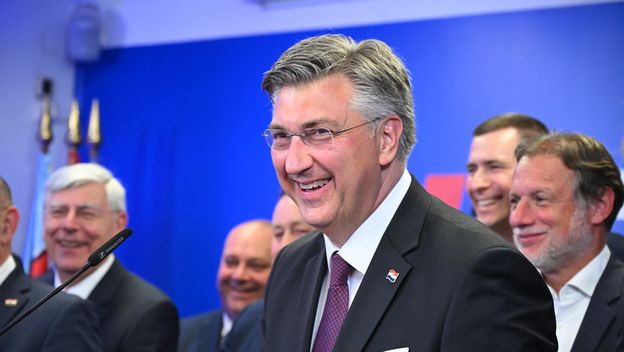 Andrej Plenković u stožeru HDZ-a