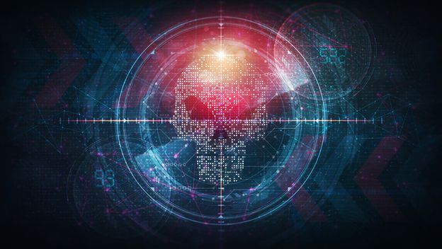 Digitalna kosturska lubanja, ilustracija