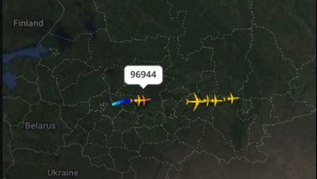 Preusmjereni avioni iznad Moskve