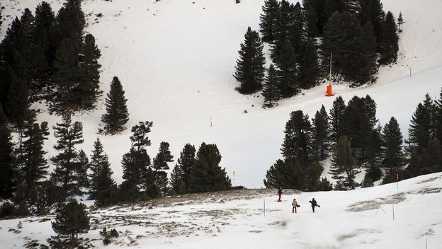 Švicarsko skijalište Wengen, ilustracija