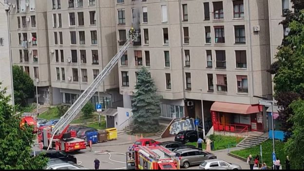 Požar stana u Ulici Drage Gervaisa