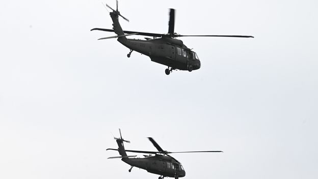 Helikopteri iznad Zagreba tijekom obilježavanja Dana državnosti 2024. godine