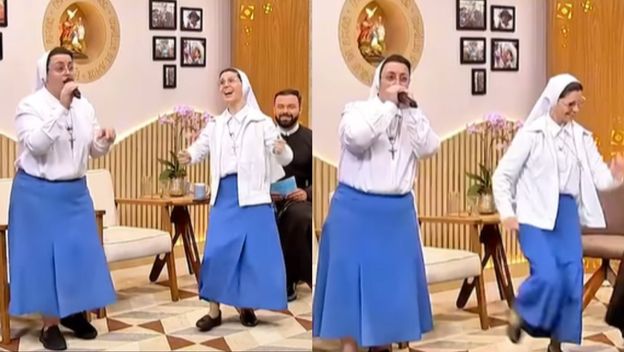 Časne sestre Marizele Cassiano i Marisa de Paula kako beatboxaju i plešu