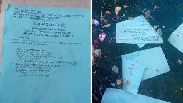 Glasački listići u moru