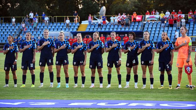 Hrvatska na utakmici protiv Walesa u srpnju 2024.