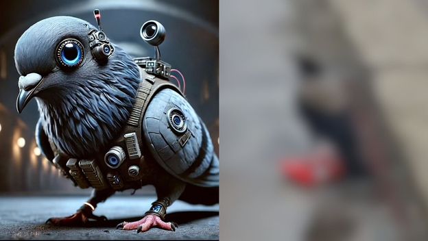 Špijuniro Golubiro, ptica