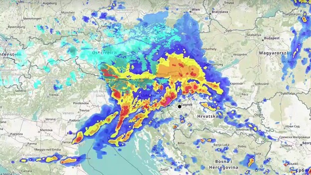 Hladna fronta na putu prema Hrvatskoj