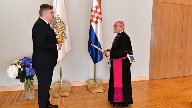 Predsjednik Zoran Milanović i apostolski nuncij Leopold Girelli