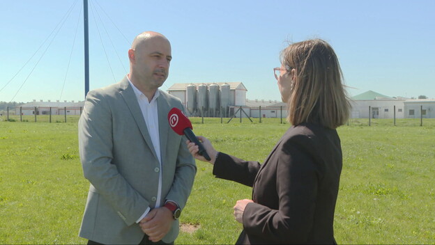 Dražen Hižman i Marina Bešić Đukarić, reporterka Dnevnika Nove TV