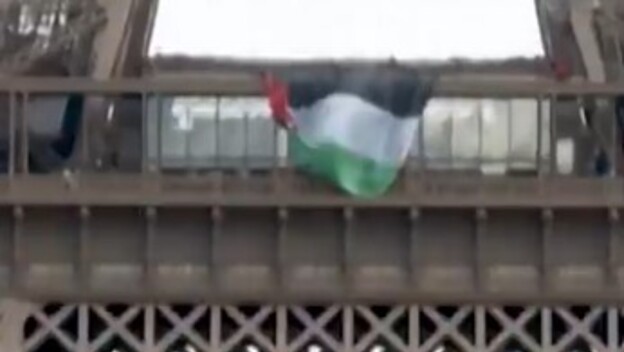 Aktivisti razvili palestinsku zastavu u Parizu