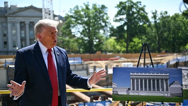 Donald Trump na gradilištu nove plesne dvorane Bijele kuće