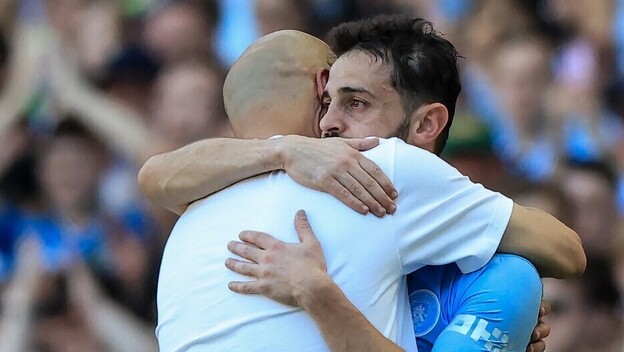 Pep Guardiola i Bernardo Silva
