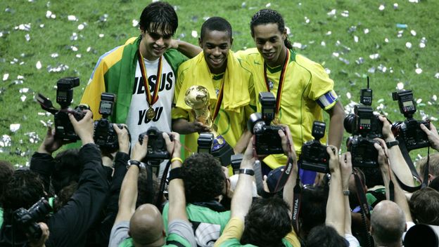 Kaka, Robinho i Ronaldinho (Foto: AFP)