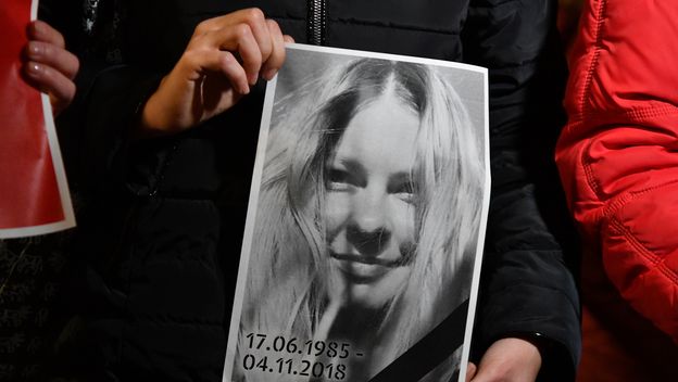 Prosvjed u Kijevu nakon smrti ukrajinske aktivistice Katerine Gandzyuk (Foto: AFP)