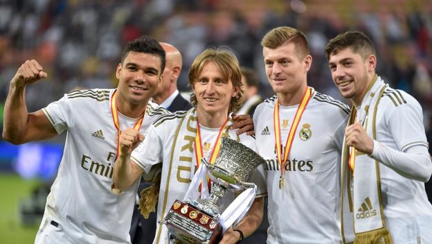 Casemiro, Luka Modrić, Toni Kroos i Federico Valverde