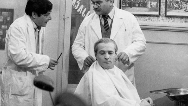 Sa snimanja serije Velo misto: Ivica Vidović (Očalinko) , Boris Dvornik (Meštar) i Mustafa Nadarević (Duje)