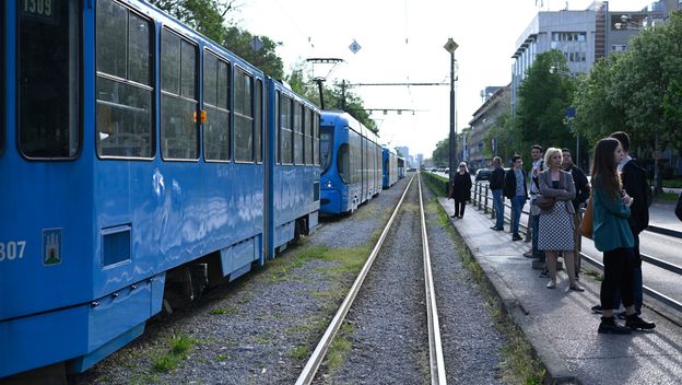 Zastoj tramvaja, ilustracija