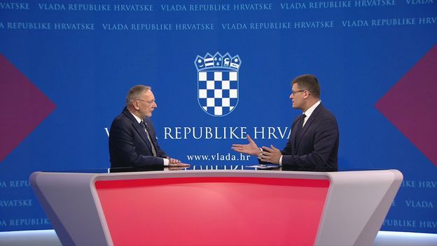 Davor Božinović i Hrvoje Krešić, reporter Dnevnika Nove TV - 1