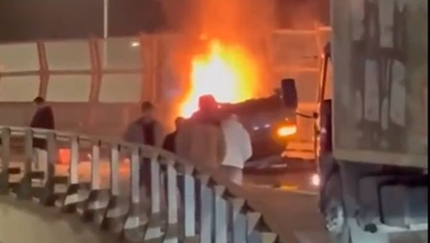 Prometna nesreća u Moskvi, screenshot