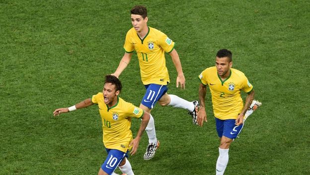 Oscar, Dani Alves i Neymar