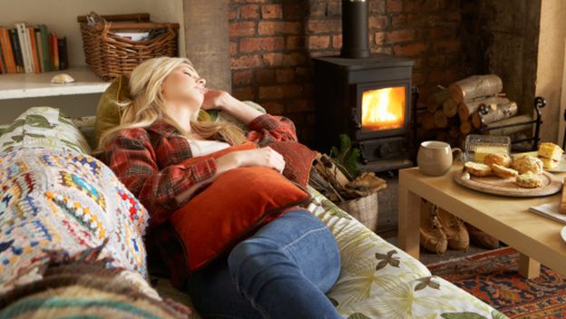 Odmor pored peći, ilustracija