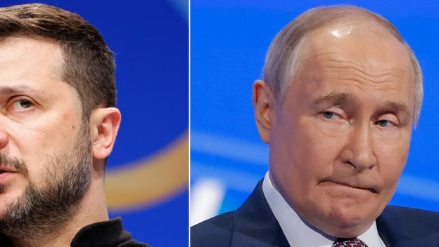 Volodimir Zelenski i Vladimir Putin