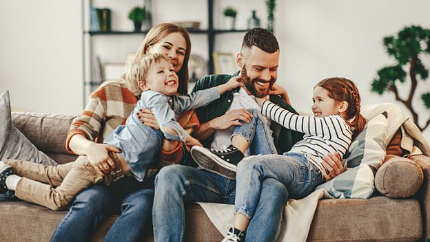 Obitelj s djecom, ilustracija