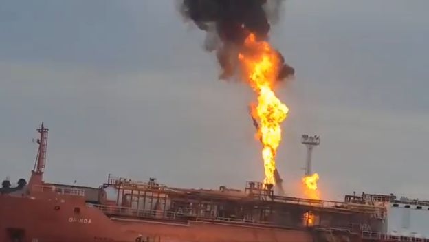 Rusija pogodila tanker na Dunavu