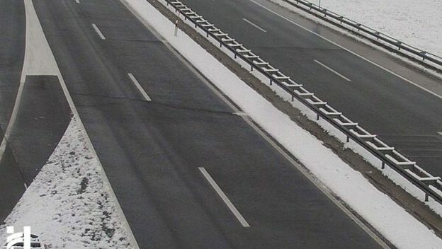 Snijeg na autocesti A1 kod Ogulina