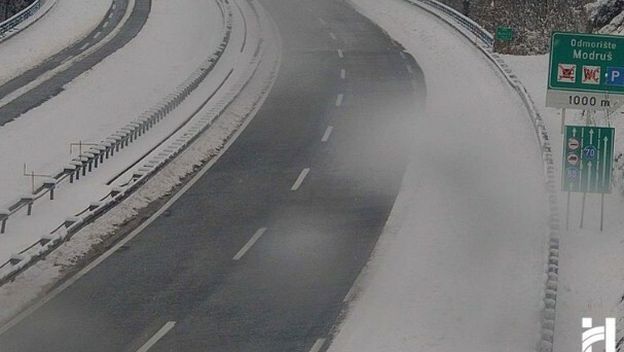Snijeg na autocesti A1, Modruš