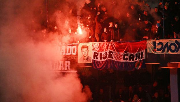 Hrvatski navijači na utakmici u Crnoj Gori