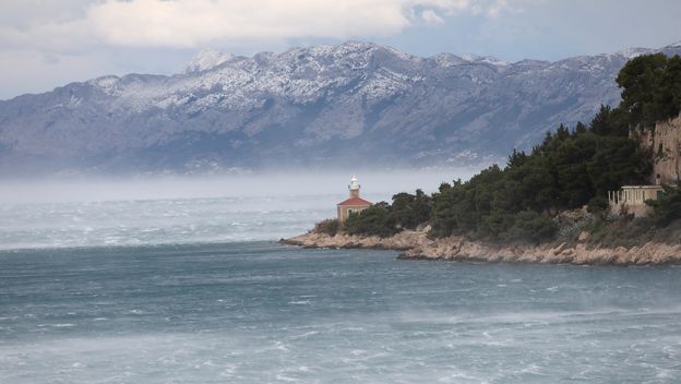 Bura i snijeg, ilustracija