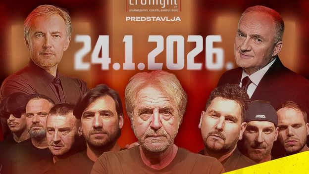 Plakat za koncert hrvatskih izvođača u Švicarskoj