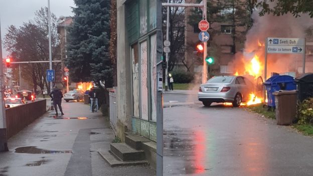 Požar automobila na Selskoj