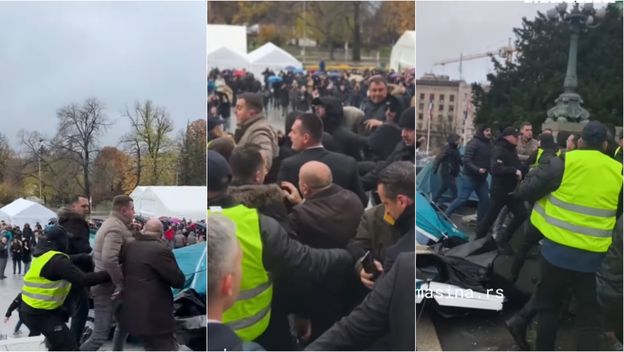 Makljaža ispred Skupštine