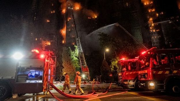 Požar zgrada u Hong Kongu