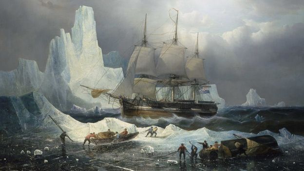 HMS Erebus zarobljen u ledu