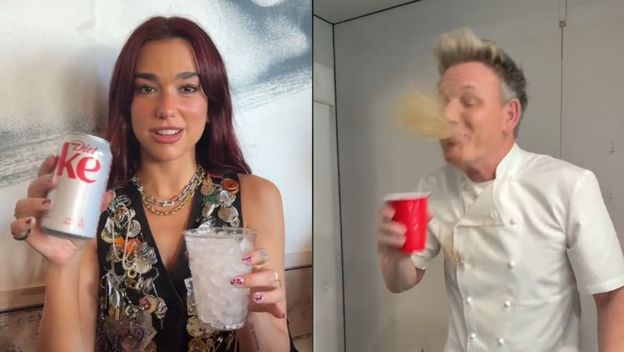 Kuhar Gordon Ramsey i pjevačica Dua Lipa kako kušaju koktel