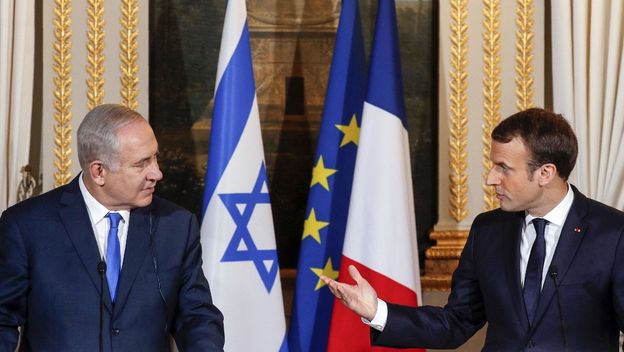 Benjamin Netanyahu, Emmanuel Macron