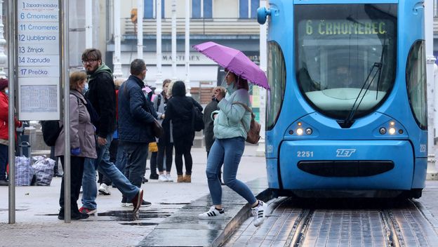 Tramvaj na Trgu bana Jelačića, ilustracija