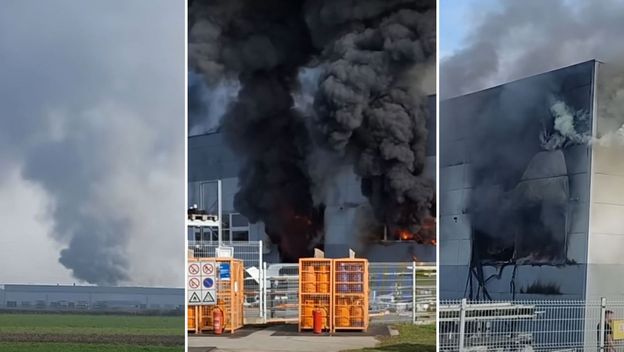 Požar u tvornici Rasco u Kalinovcu