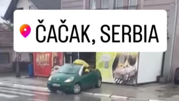 Smiješna scena u prometu iz Srbije