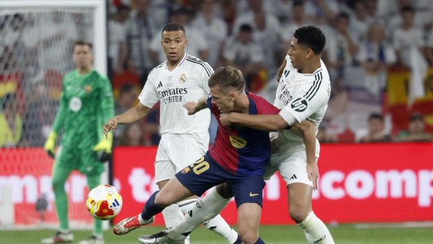 Dani Olmo, Jude Bellingham i Kylian Mbappe