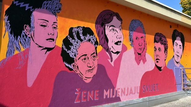 Mural Žene mijenjaju svijet na zagrebačkom Ribnjaku