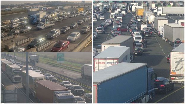 Gužva na autocesti nakon prometne nesreće