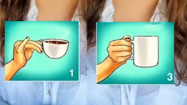 Različiti načini držanja šalice