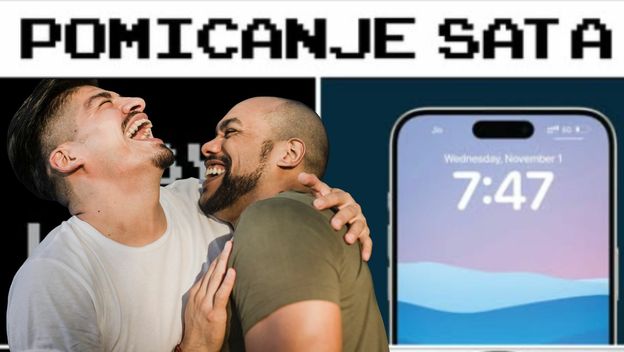 Meme o promjeni sata i muškarci kako se smiju