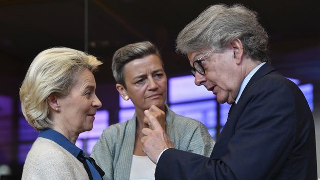 Ursula von der Leyen, Margrethe Vestager, Thierry Breton